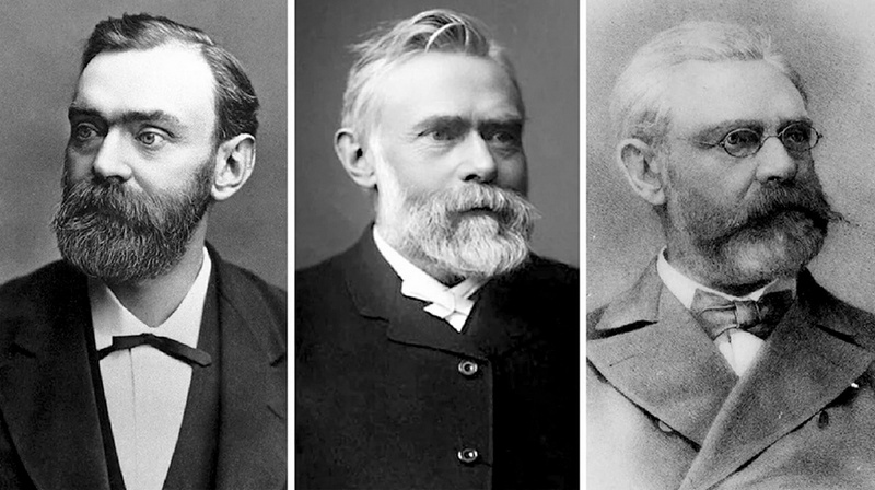 Братья Альфред, Людвиг и Роберт Нобели