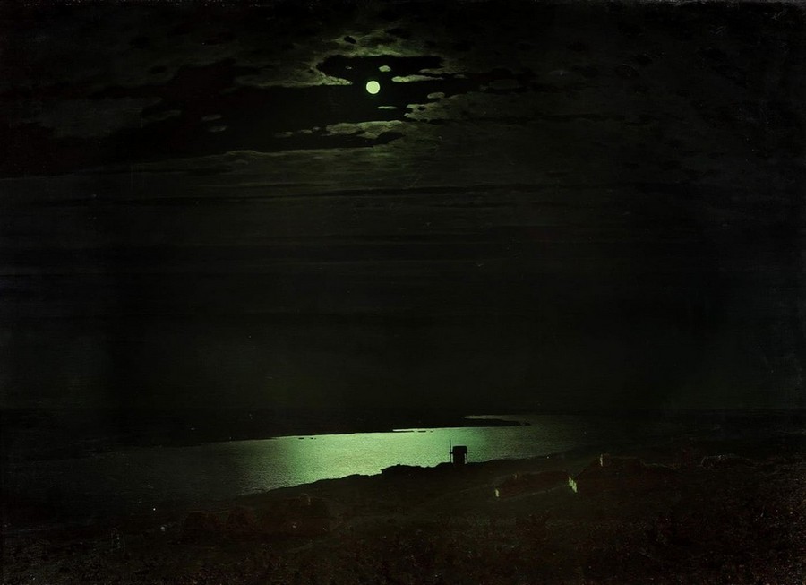 Лунная ночь на Днепре. Художник А.И. Куинджи, 1880 г.
