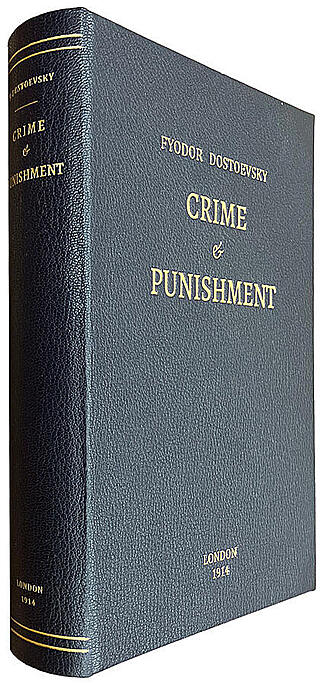 Подарочная книга Достоевский Ф.М. Преступление и наказание (На английском языке, кожаный переплёт)