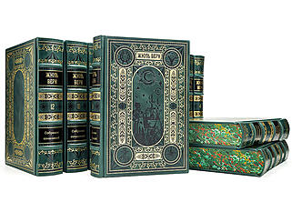 Подарочная книга Жюль Верн собрание сочинений в 12 томах (Подарочное издание в кожаном переплёте)
